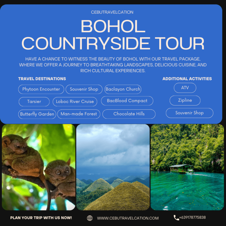 A tour brochure for bohol countryside