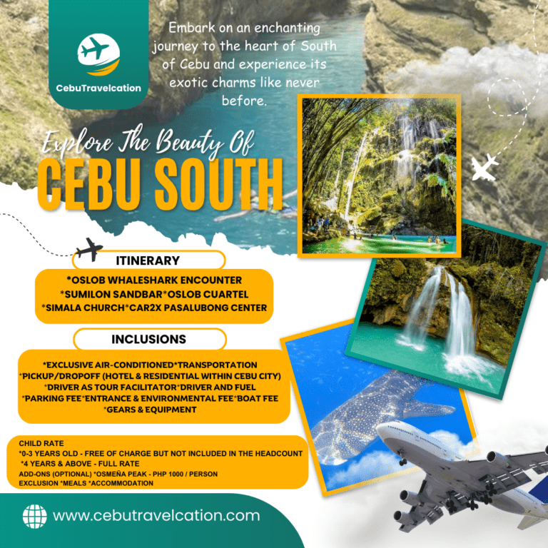 A flyer for cebu south travel